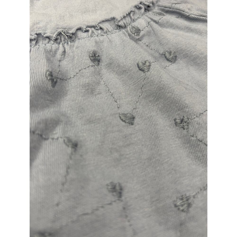 Zara Baby Girls Blue Eyelet Ruffle Sleeve Blouse Top Size 6-9 Months - Picture 2 of 4